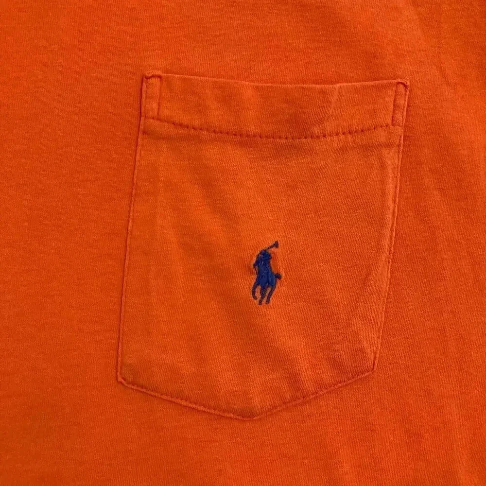Polo Ralph Lauren Men's Crew-Neck Solid short sleeve T-shirt Orange Size XL - Picture 2 of 9